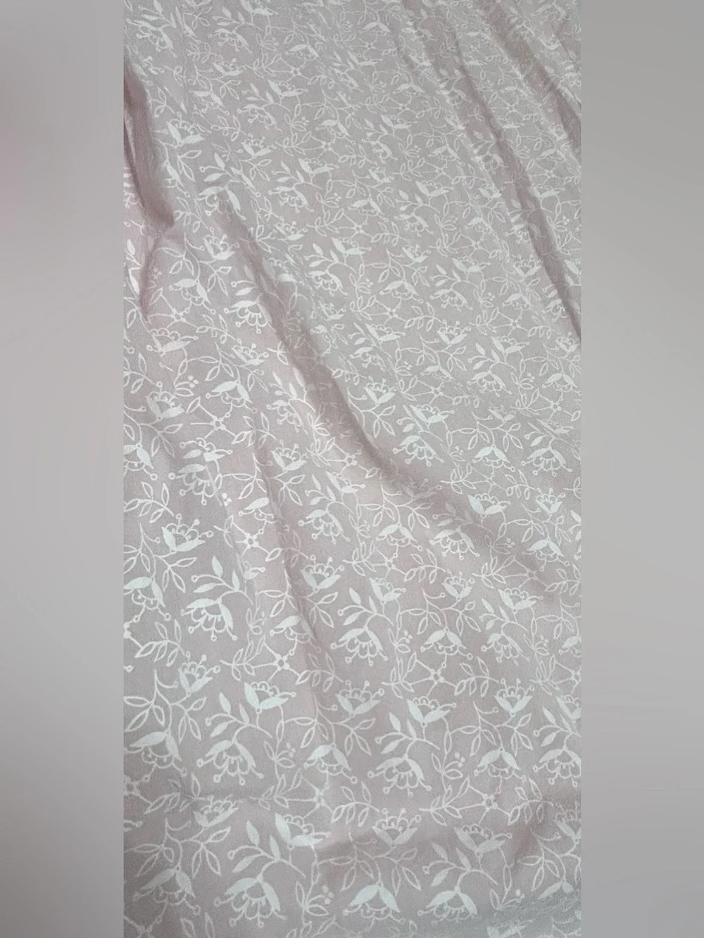Eileen West Sleeveless Pink Floral , Lace Trim Nightgown XLarge 100% Cotton